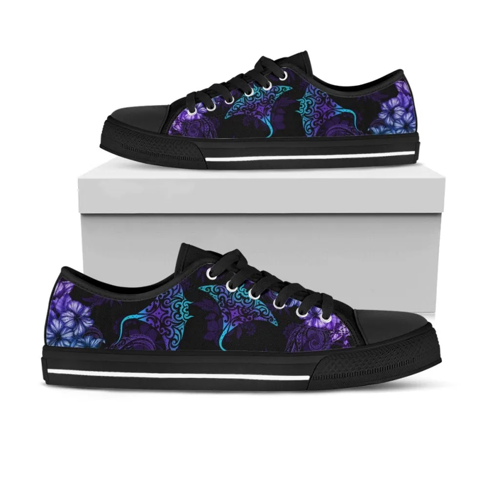 Aboriginal Shoes Beautiful Ray Hibiscus Hawaii Low Top Shoes, Low Top Sneaker, Low Top Canvas Shoes