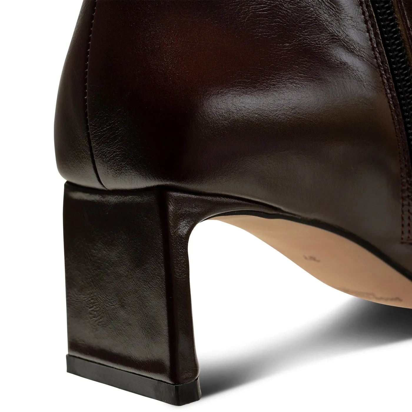 Arlo bootie leather - BROWN