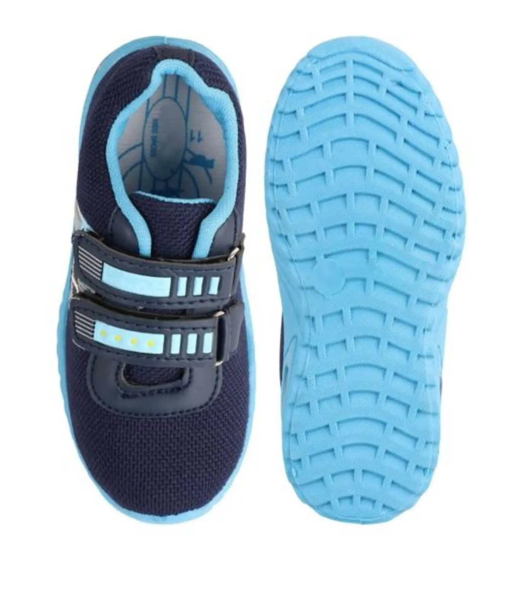 BEGINS LIFE Hunter-3 Velcro Running Shoes for Boys & Girls for Everyday (Blue, 3_Years)