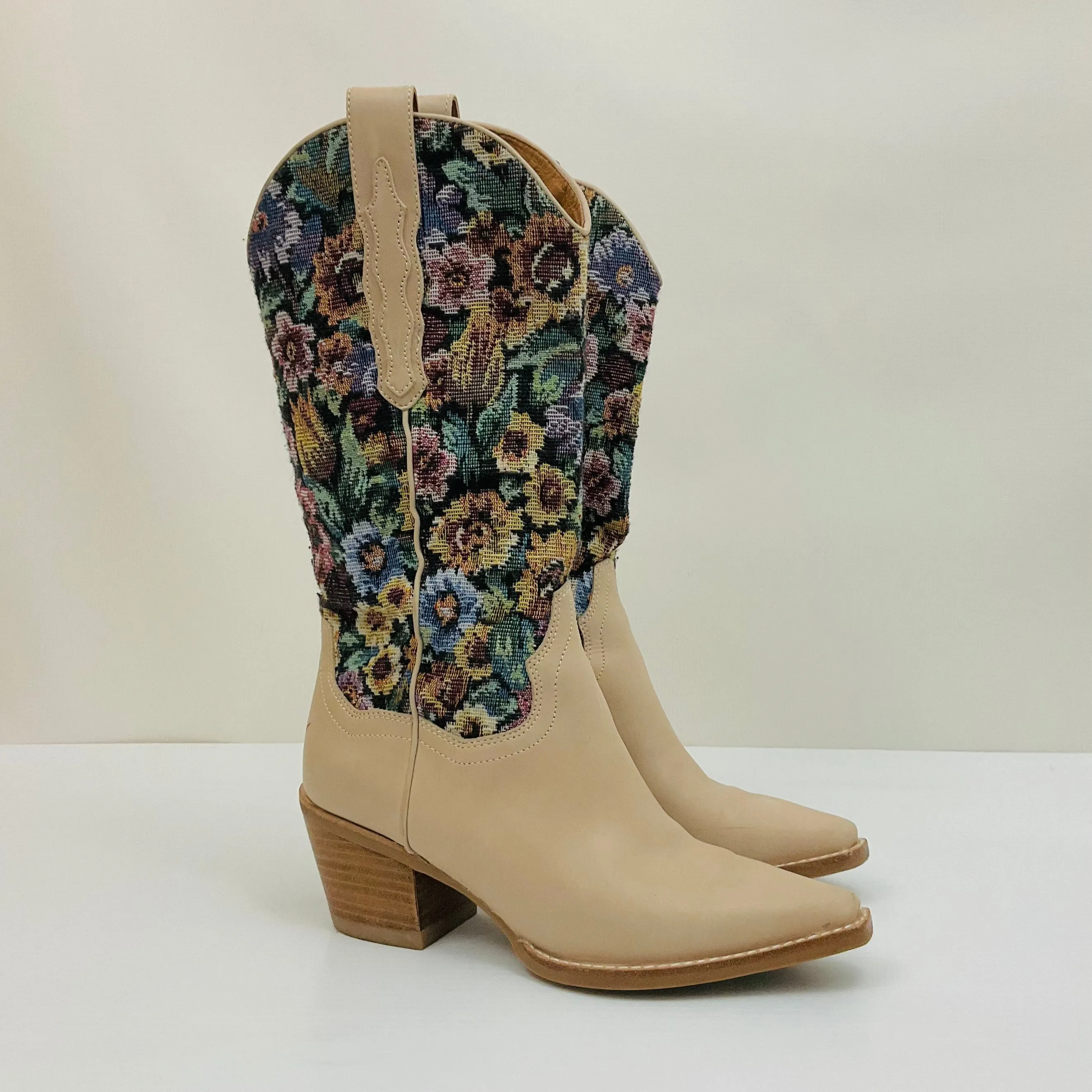 Boots Western By Anthropologie In Floral Print, Size: 6