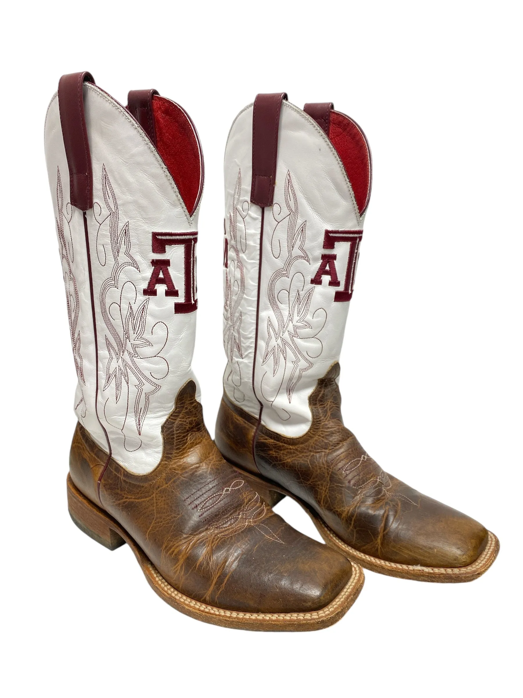 Boots Western By Macie Bean In Maroon & White,  Texas A&M Size: 8