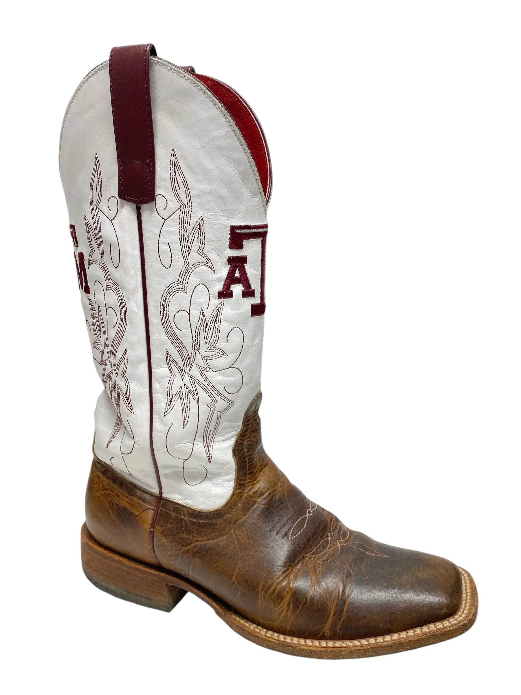 Boots Western By Macie Bean In Maroon & White,  Texas A&M Size: 8