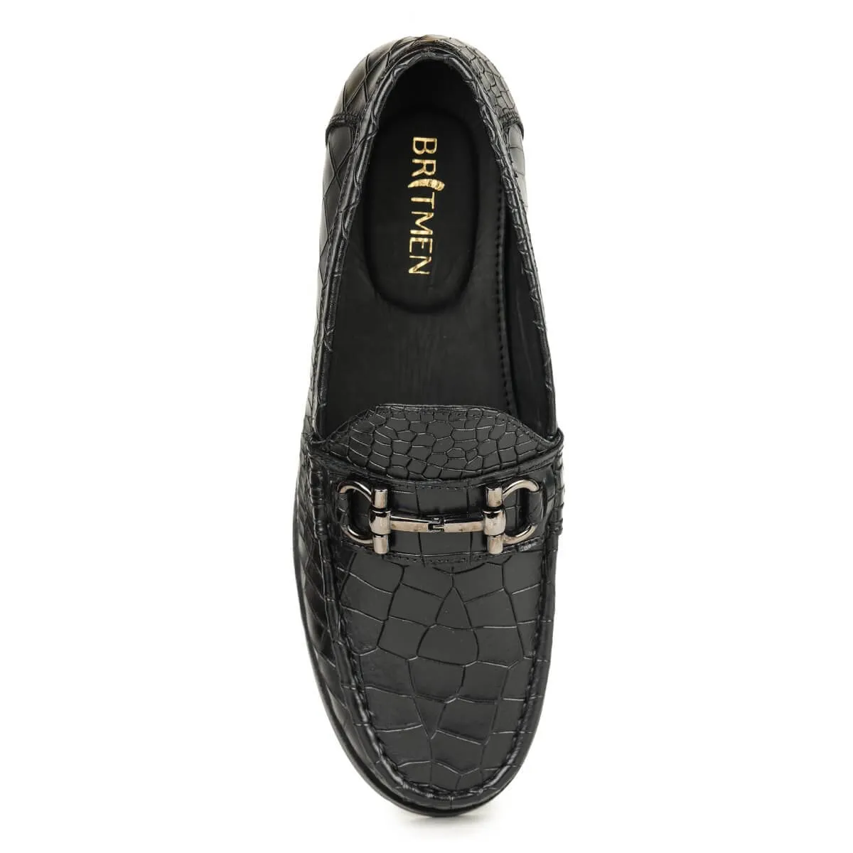 Britmen CP-25 Chic Crocs Horsebit Loafer Shoes