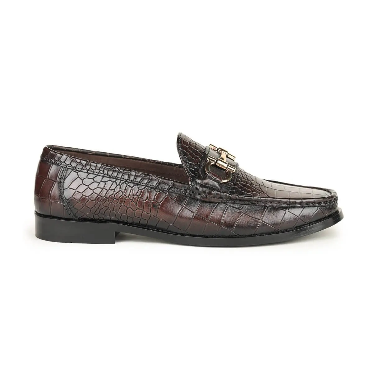 Britmen CP-25 Chic Crocs Horsebit Loafer Shoes