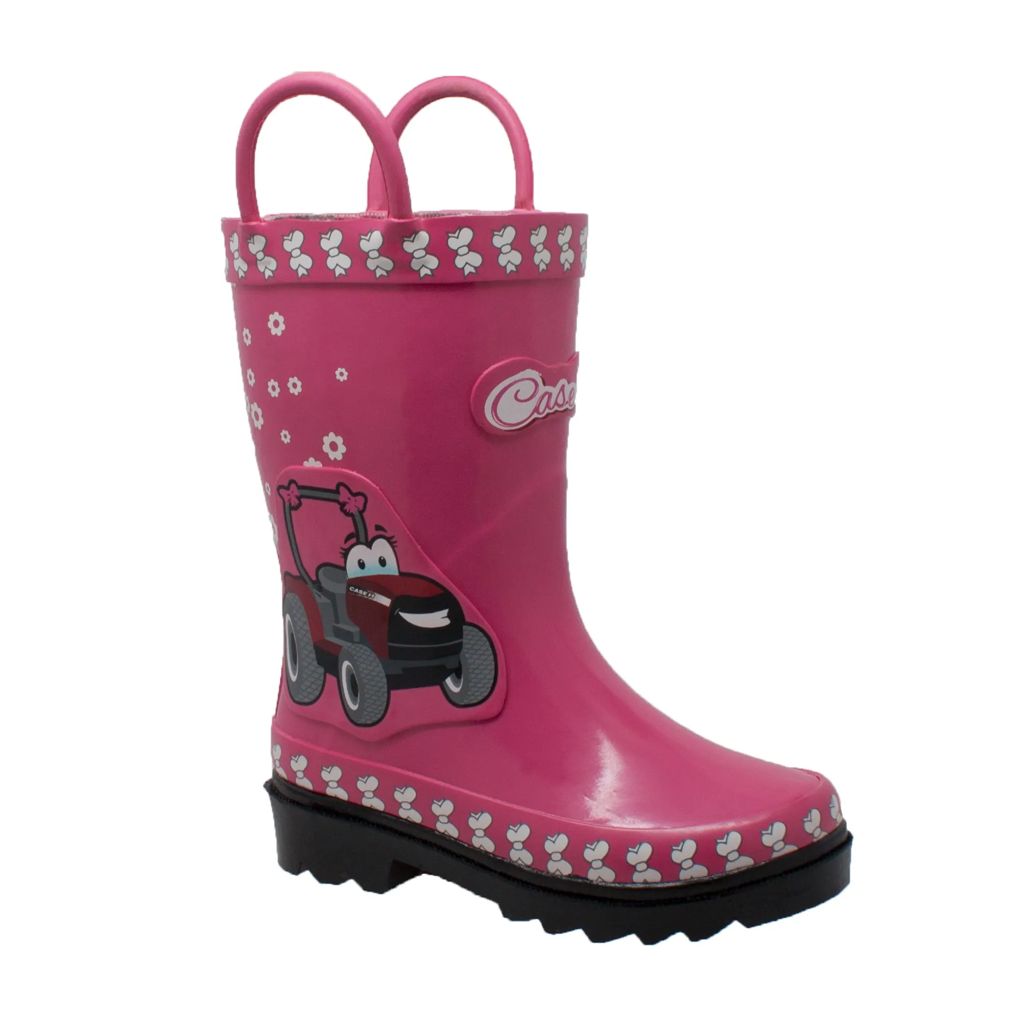 Case IH Kids Girls Pink Rubber Work Boots