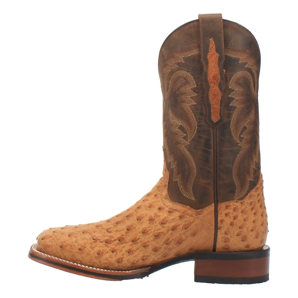 Dan Post Saddle Ostrich Kershaw 11" Square Toe Mens Boot