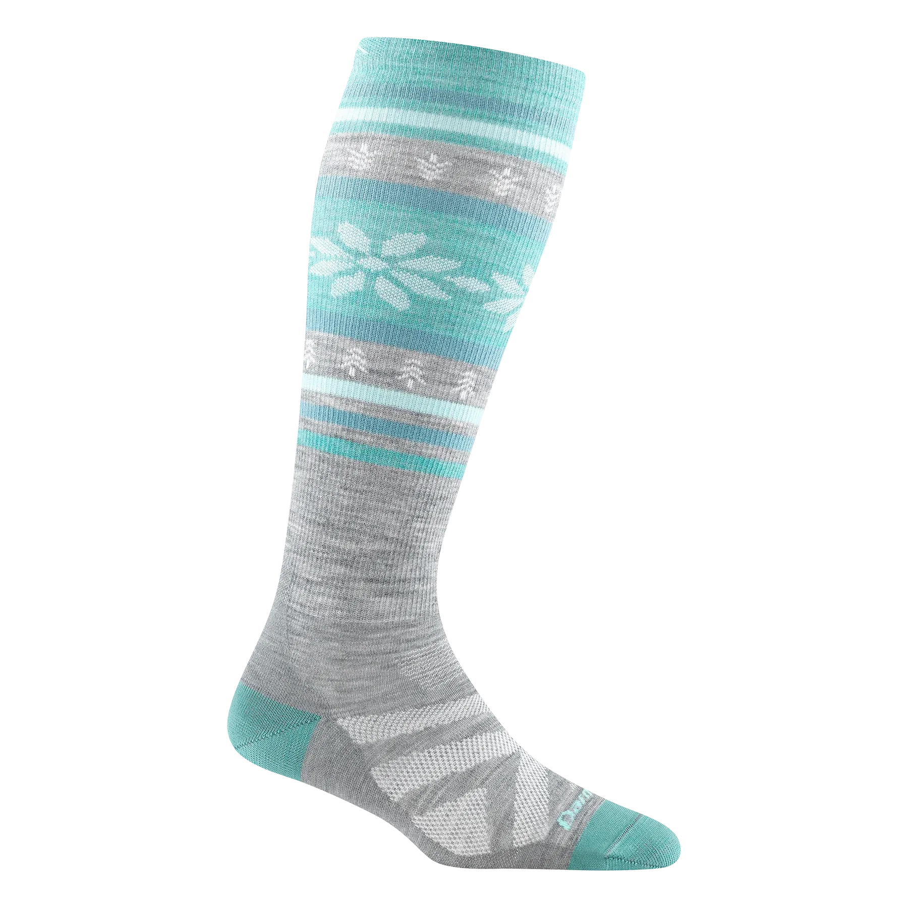 DARN TOUGH #8021 WOMEN'S APLINE OVER-THE-CALF LIGHWEIGHT SKI & SNOWBOARD SOCK - GRAY