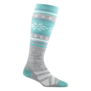 DARN TOUGH #8021 WOMEN'S APLINE OVER-THE-CALF LIGHWEIGHT SKI & SNOWBOARD SOCK - GRAY