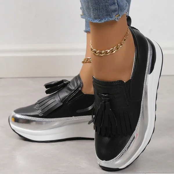 deanwangkt - Black Casual Sportswear Patchwork Contrast Round Comfortable Out Door Shoes