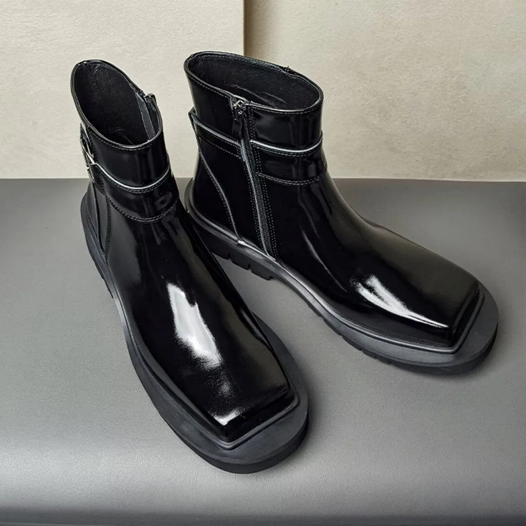 ElegantCow Ankle Zipper Boots