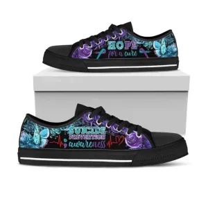 Hope for a cure Suicide Prevention Low Top Shoes, Best Canvas Shoes, Low Top Sneaker