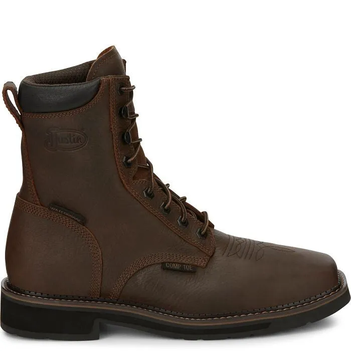 Justin Men's Driller Waterproof Work Boot w/ Composite Toe