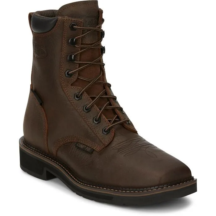 Justin Men's Driller Waterproof Work Boot w/ Composite Toe