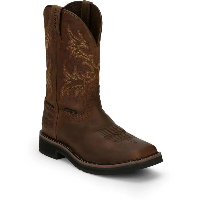 Justin Men's Driller Western Work Boot w/ Steel Toe