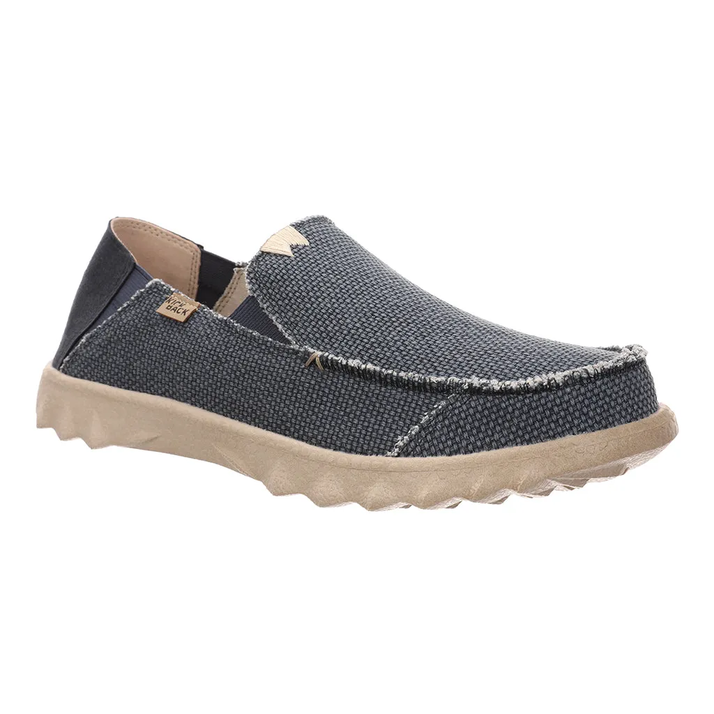 KickBack Men's Slip On Shoes - Couch Classic Woven Canvas Navy