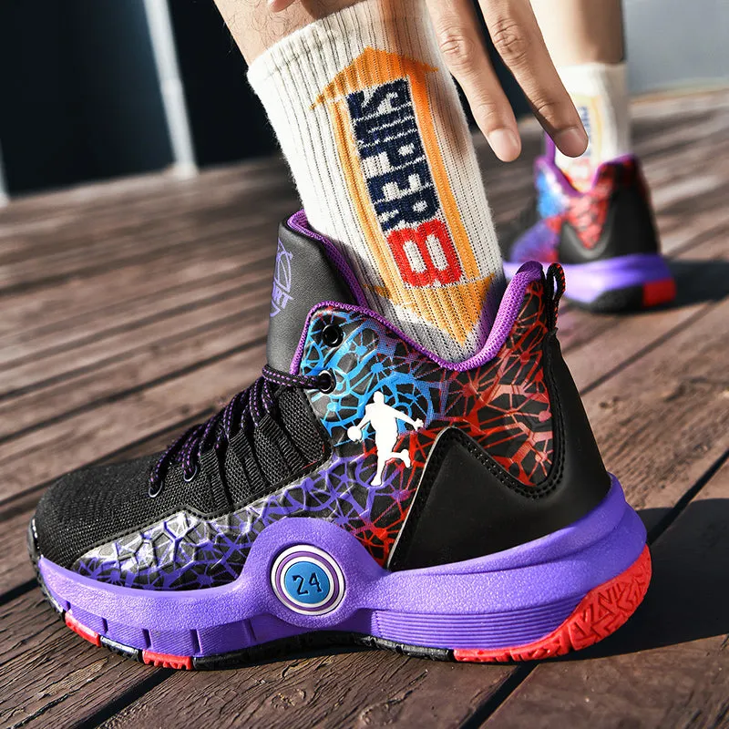 Kids basketball sneakers student shoes comfortable and breathable basketball sneakers boys and girls shoes