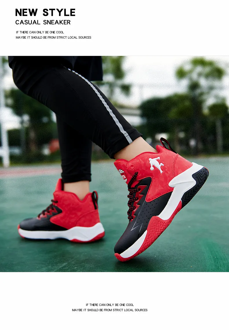 Kids basketball sneakers student shoes comfortable and breathable basketball sneakers boys and girls shoes