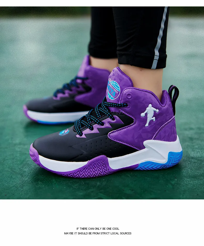 Kids basketball sneakers student shoes comfortable and breathable basketball sneakers boys and girls shoes