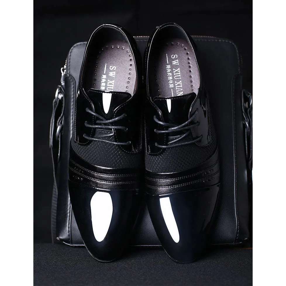 LaceLux Exotic Pointed Toe Oxford Dress Shoes