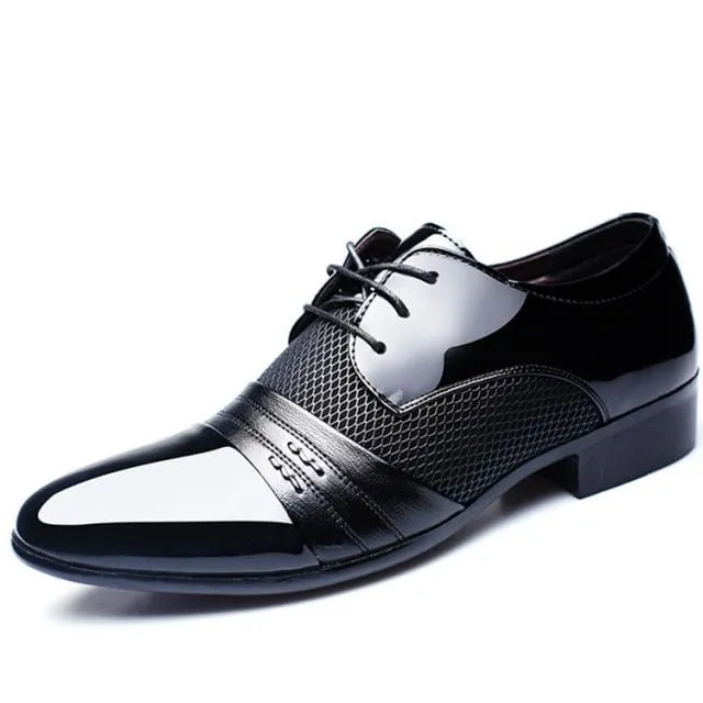 LaceLux Exotic Pointed Toe Oxford Dress Shoes