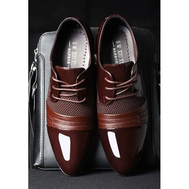 LaceLux Exotic Pointed Toe Oxford Dress Shoes