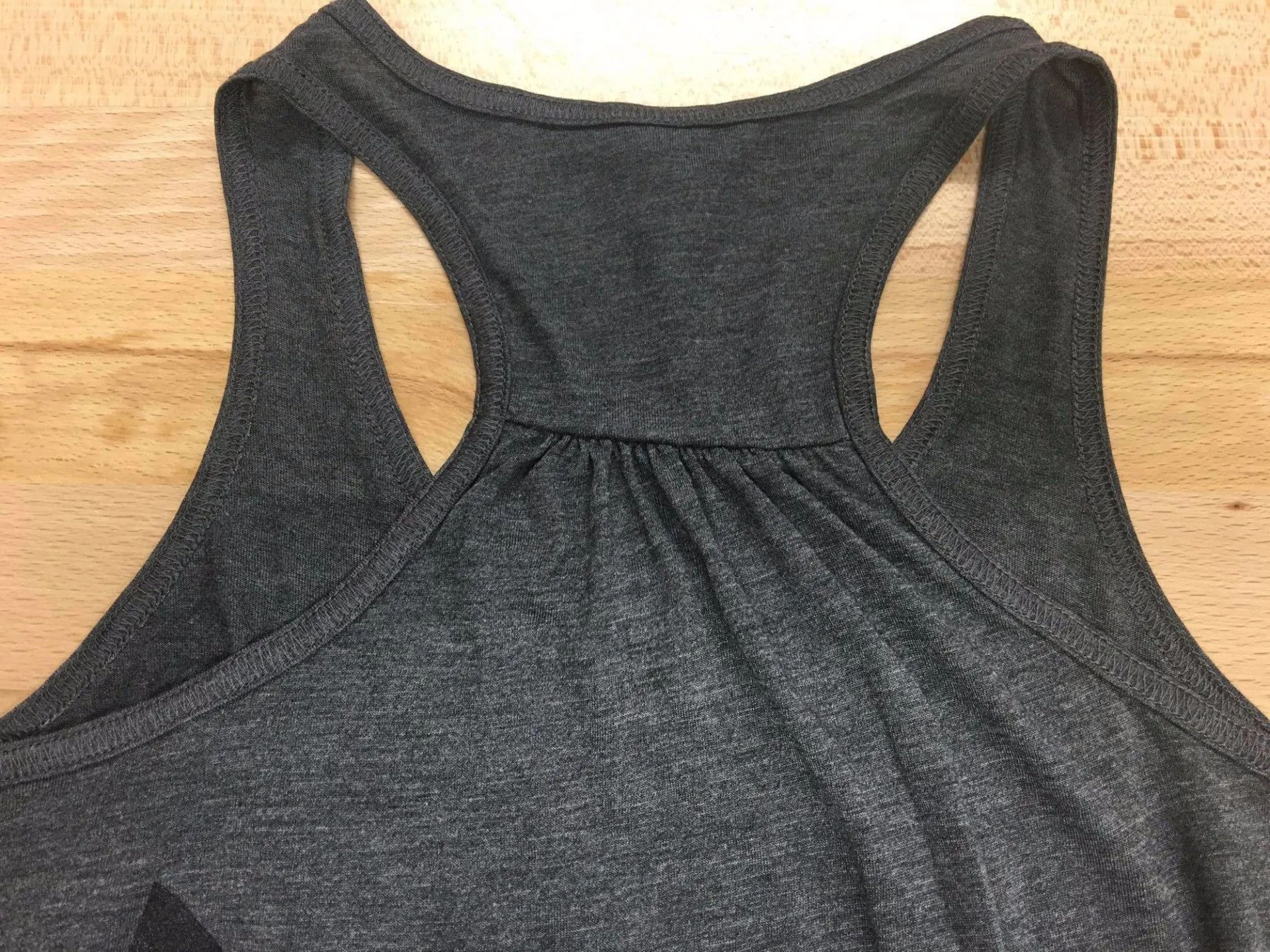 Ladies Flowy Gray Cocked Blade Tank top