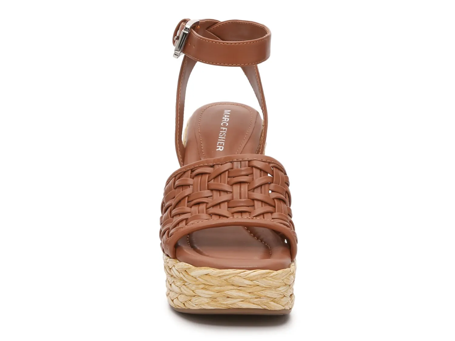 Marc Fisher Gladi wedge sandals, cognac