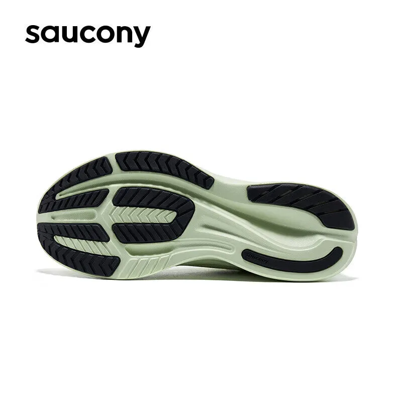 Men's Saucony Vessel sneakers with rebound cushioning, green