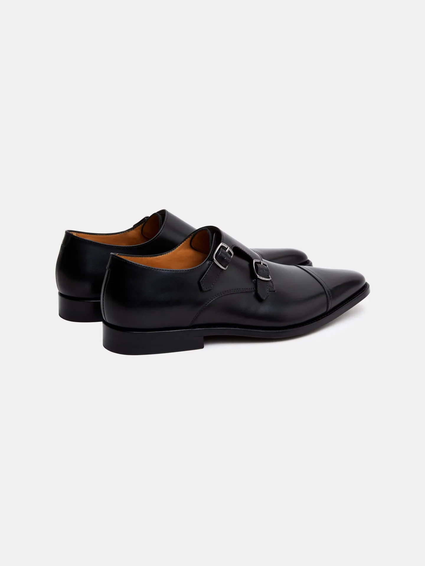 Monk Strap Shoes With Buckles, Lining And Insoles In Leather