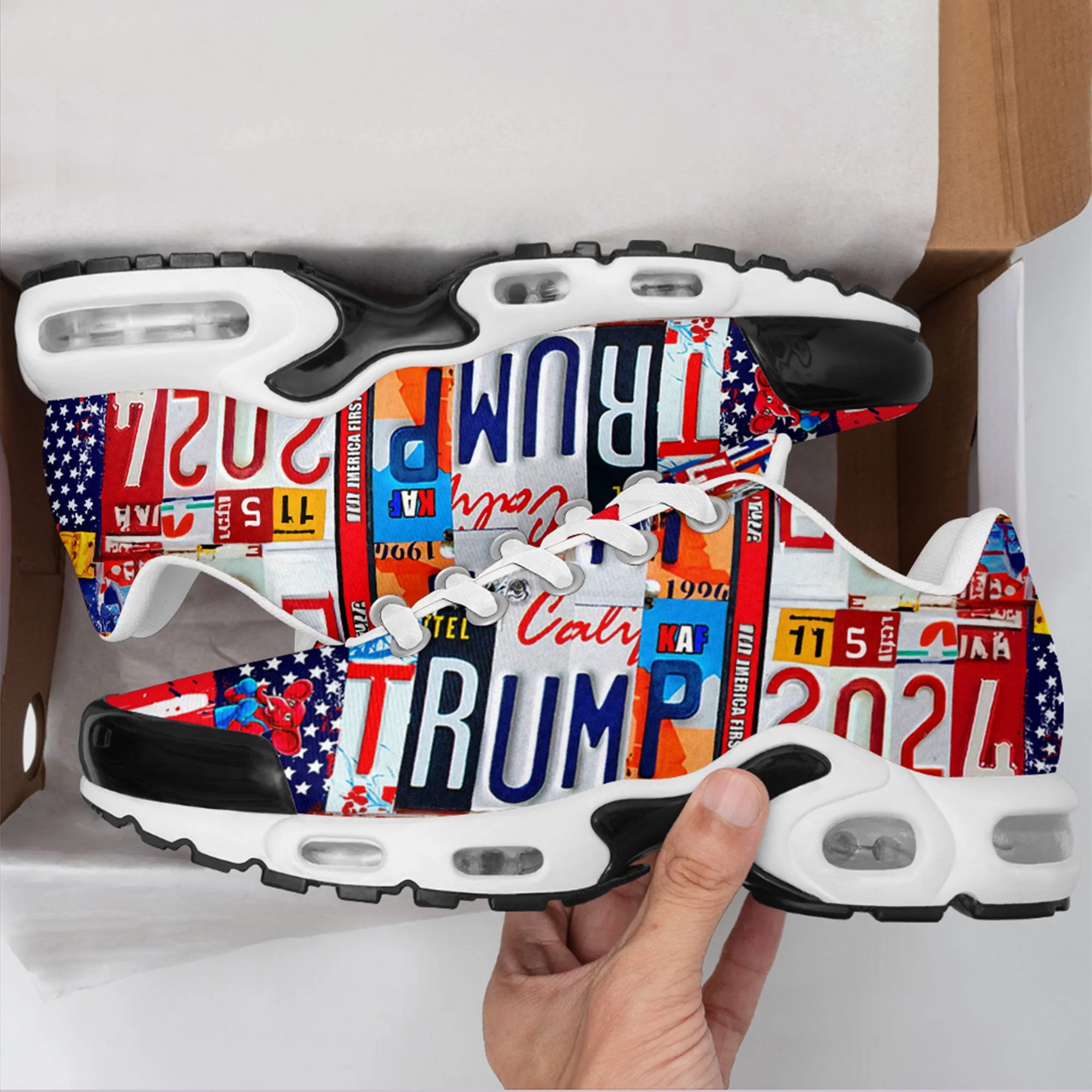 Personalized Trump Sneakers, Custom Patriotic Running Shoes,Flag Shoes,TN-24020043