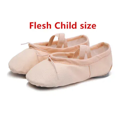 Sale Child Girl Soft Split Sole Slipper Cotton Comfortable Fitness Breathable Toddler Canvas Practice Gym Dance Ballet Shoe