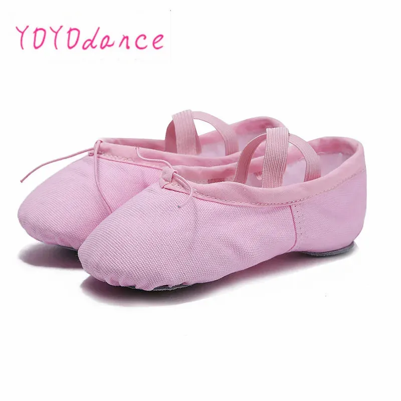 Sale Child Girl Soft Split Sole Slipper Cotton Comfortable Fitness Breathable Toddler Canvas Practice Gym Dance Ballet Shoe