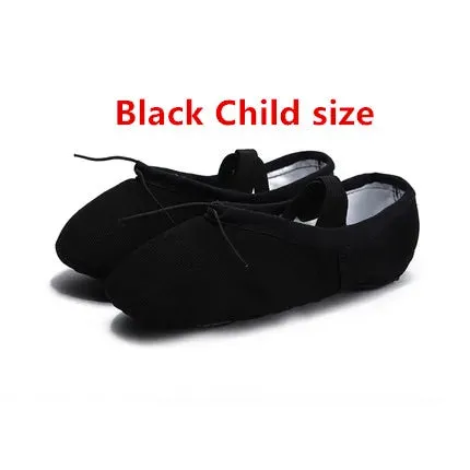 Sale Child Girl Soft Split Sole Slipper Cotton Comfortable Fitness Breathable Toddler Canvas Practice Gym Dance Ballet Shoe