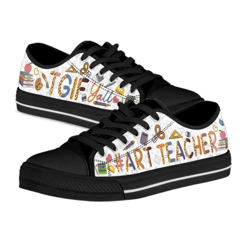 School Art Teacher Tgif Yall Low Top Shoes, Teacher Shoes, Low Top Sneakers