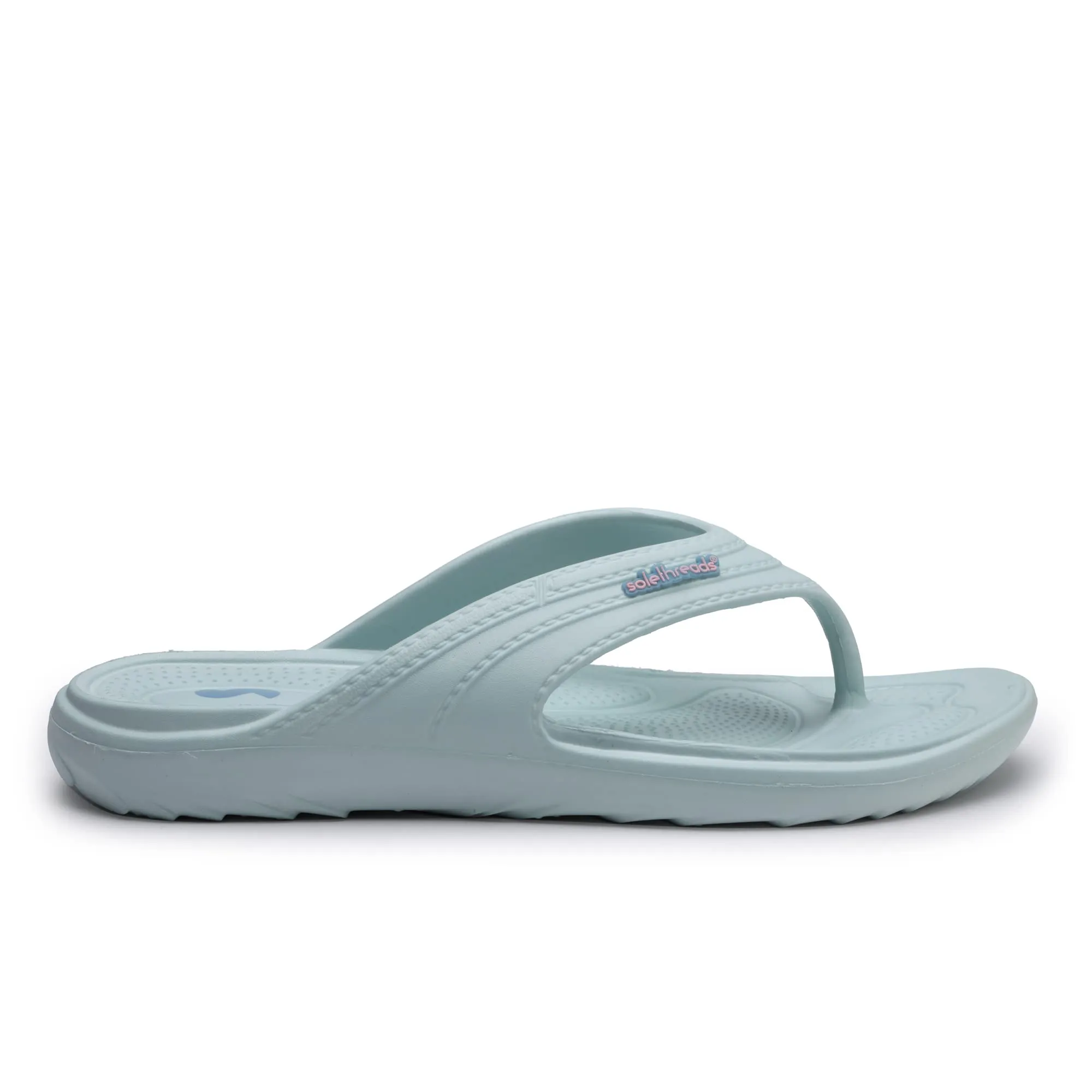 SOLETHREADS Ortho ELITE | Durable | Sturdy | Light | Comfortable | Shock Absorbent | Slippers | Flip Flops for Women | L.BLUE | 7UK