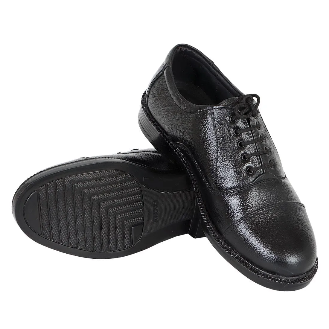 Somugi Genuine Leather Black Lace up Oxford Shoes for Men