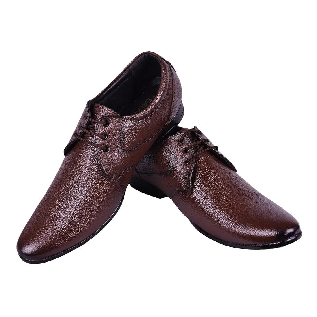 Somugi Genuine Leather Brown Formal Lace up Shoes