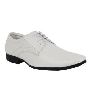 Somugi White Lace up formal Shoes for Men made by Artificial Leather