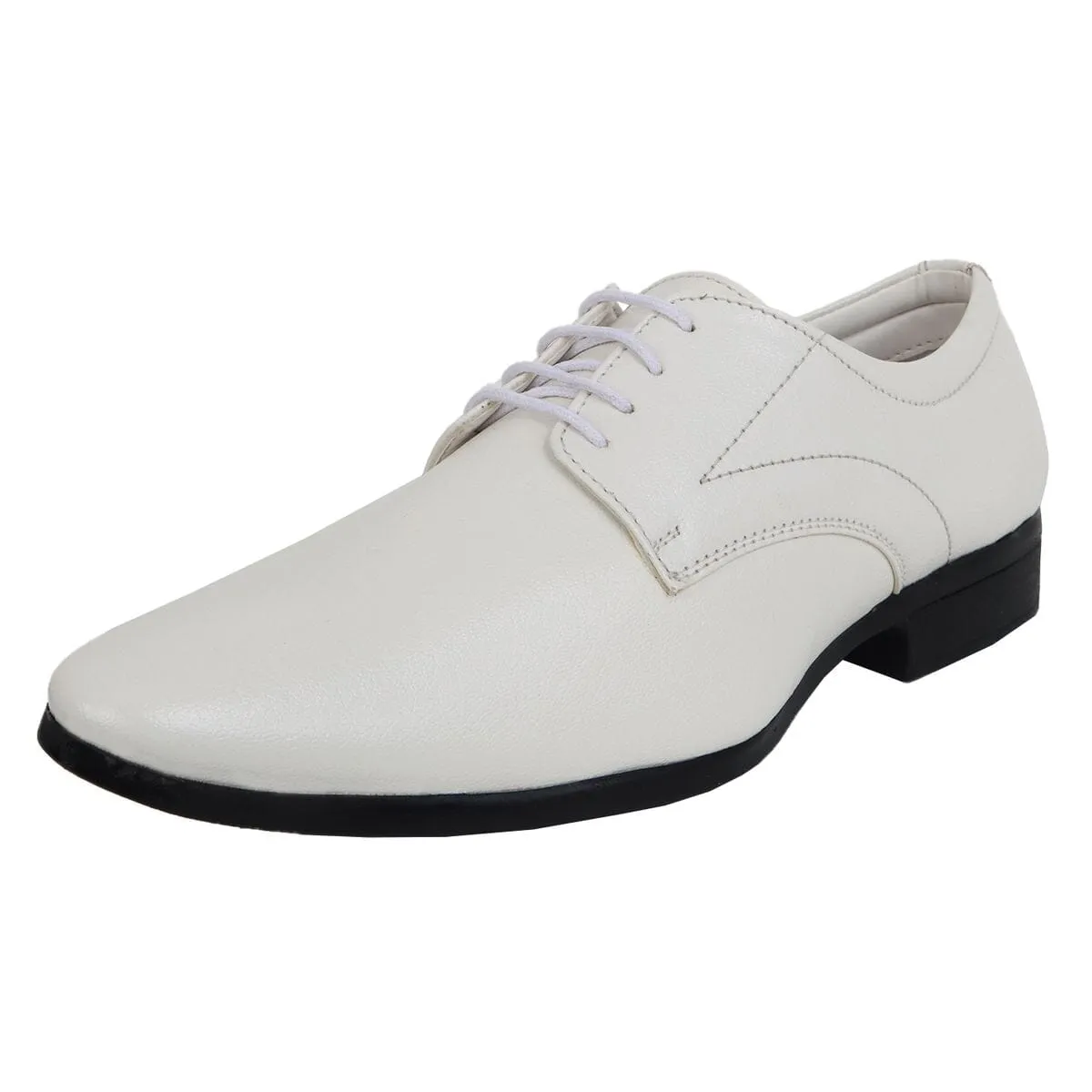 Somugi White Lace up formal Shoes for Men made by Artificial Leather