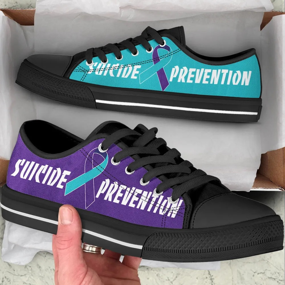 Suicide Prevention Shoes 2 Color Low Top Shoes , Low Top Sneaker, Low Top Canvas Shoes