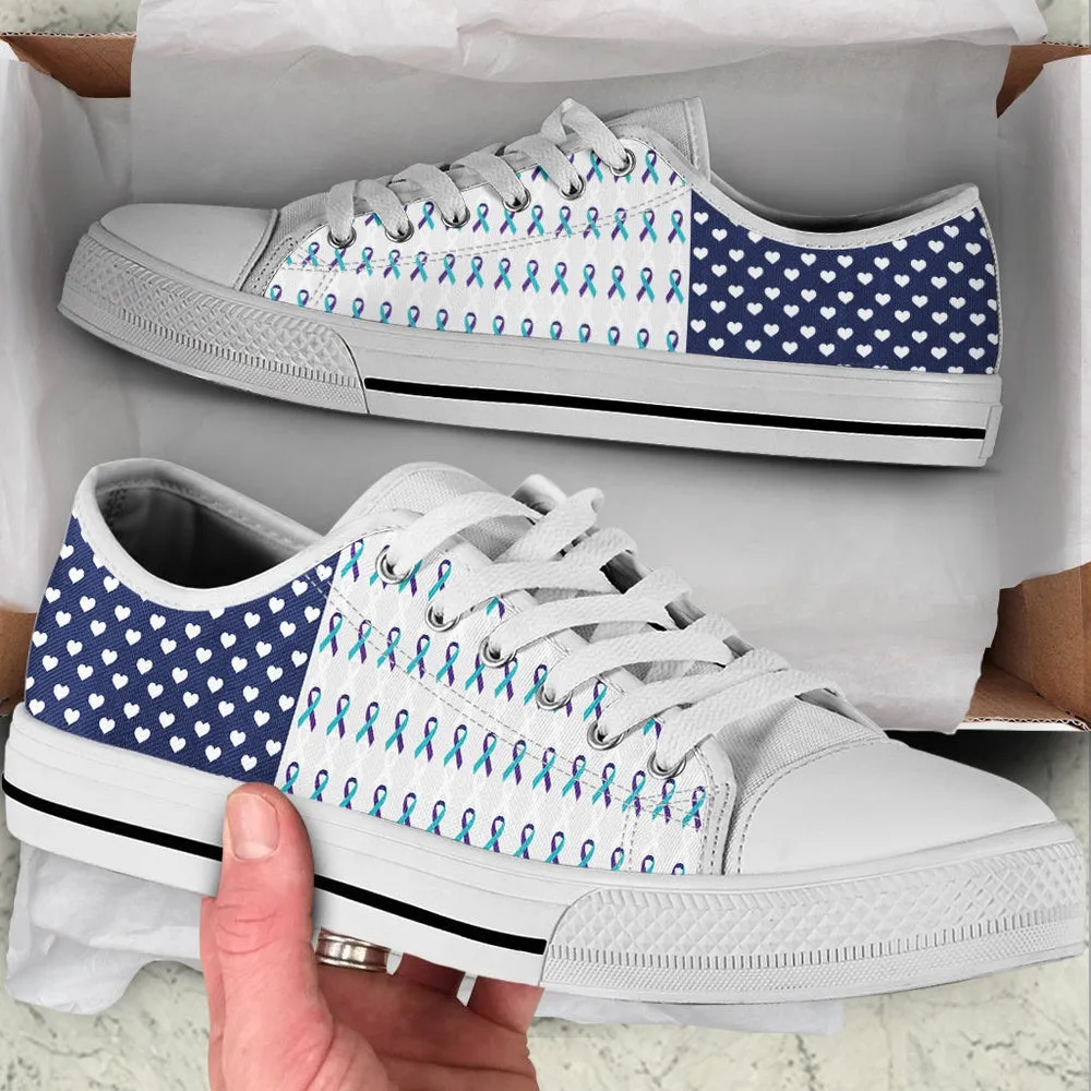 Suicide Prevention Shoes Heart Usa Flag Low Top Shoes , Low Top Sneaker, Low Top Canvas Shoes