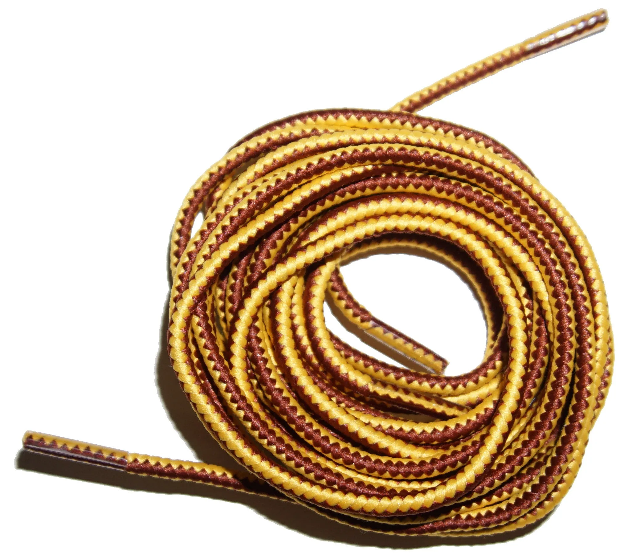 [Yellow / Brown] - Premium Round Tough Guard Bootlaces